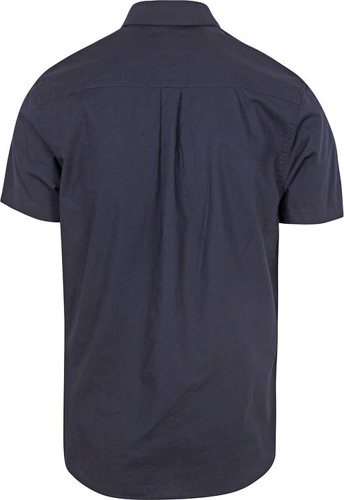 Lyle and Scott Kortærmet Skjorte Poplin Navy Product / Achterkant