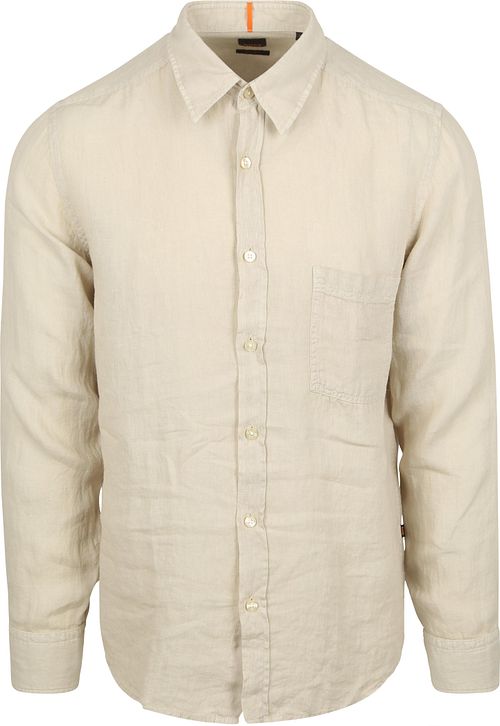 BOSS Relegant Skjorte i Linskvalitet Beige Product