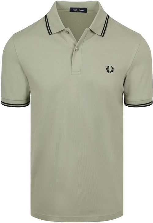 Koszulka polo Fred Perry Twin Tipped M3600 w kolorze zielonym S23 Product
