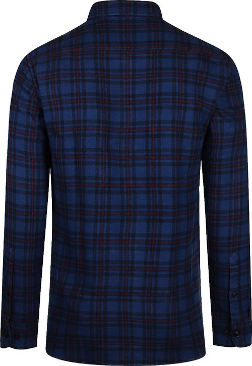 McGregor Overshirt w kratę tartan, granatowy Product / Achterkant