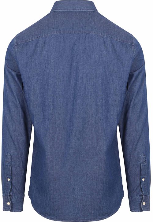 King Essentials The Tommy koszula dżinsowa chambray niebieska Product / Achterkant