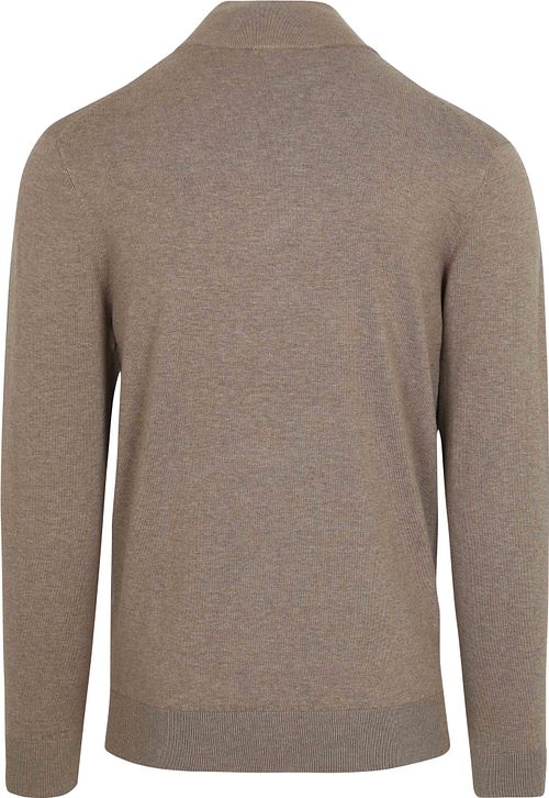 Profuomo Halvglidelås Genser Luksus Taupe Product / Achterkant