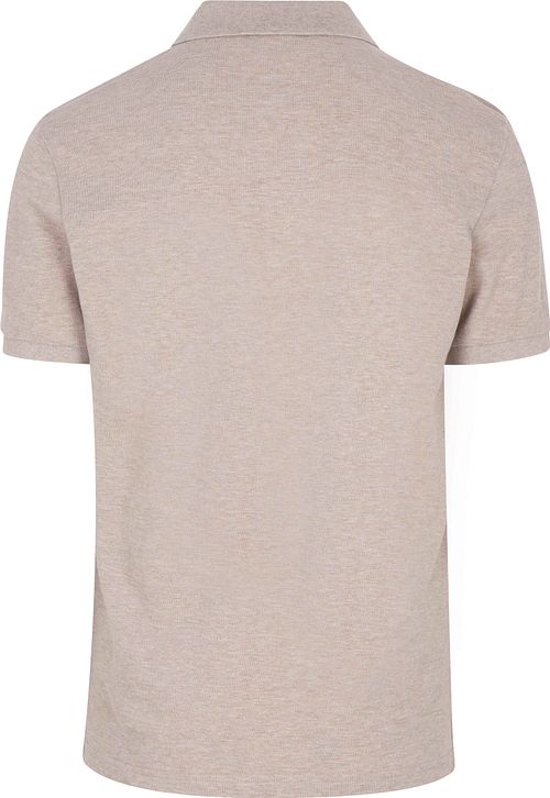 Profuomo Polo Piqué Beige Product / Achterkant