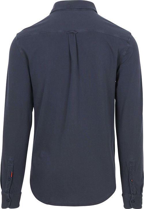 Superdry Skjorta Vintage Destroy Pique Segling Marinblå Product / Achterkant