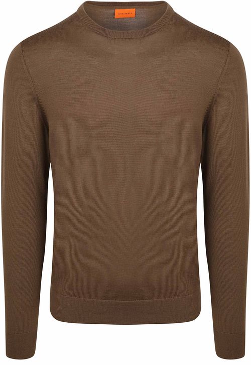 Sweter Suitable z wełny merynosów w kolorze taupe Product