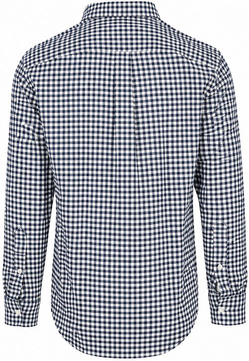 Tommy Hilfiger Flanel Overhemd Dobby Gingham Ruit Navy