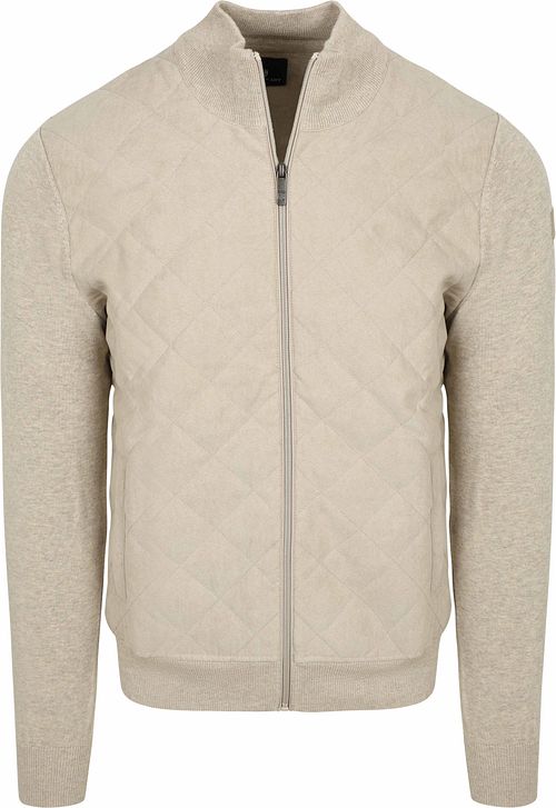 CASAMODA Cardigan Zip Hybrid Padded Taupe Product
