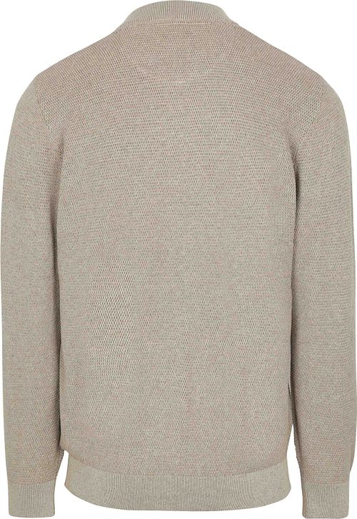 CASAMODA Cardigan Zippé Structure Beige Product / Achterkant