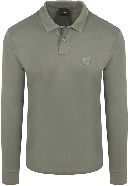 Koszulka polo BOSS Passerby z długim rękawem w kolorze zielonym Product