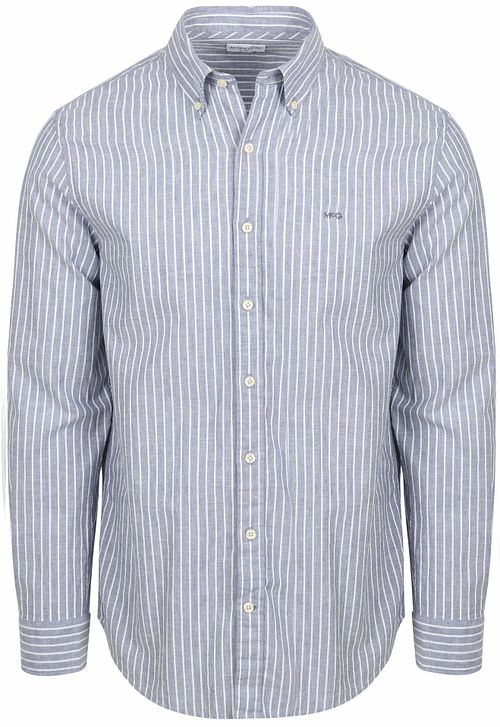 McGregor Chemise Cotton Linen Rayures Indigo Product