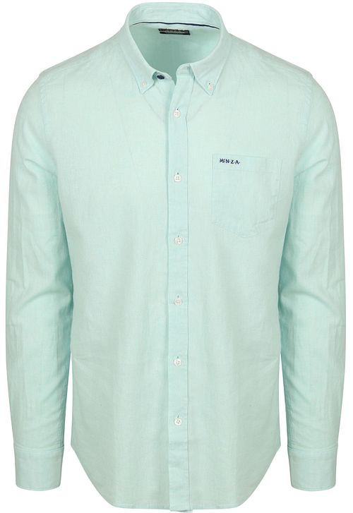 NZA Shirt Linnen Blend Aqua