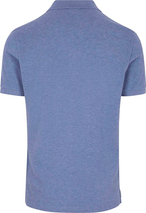 Profuomo Piqué Poloshirt Melange Blå Product / Achterkant