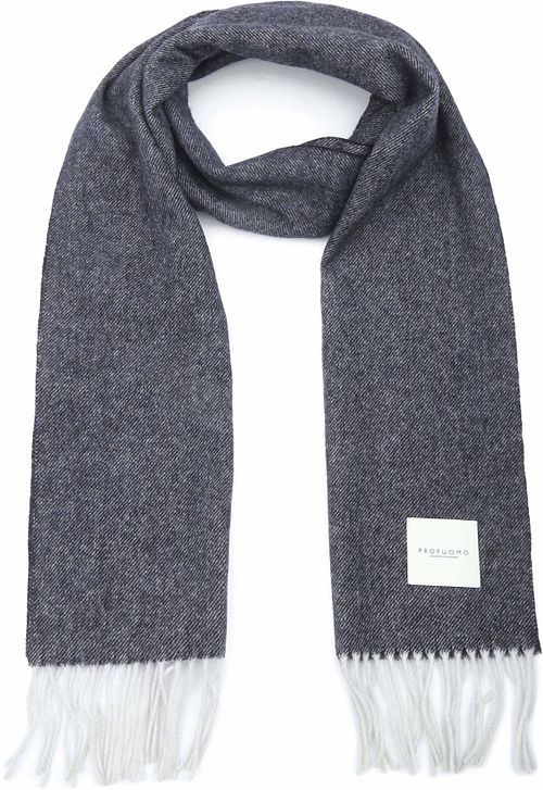 Profuomo szalik z jagnięcej wełny w kolorze granatowym Product