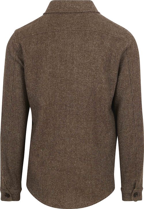 Profuomo Texturerad Ullskjorta Brun Product / Achterkant