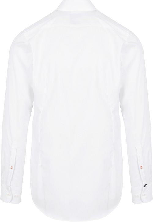 Suitable Shirt Knitted Piqué White Product / Achterkant