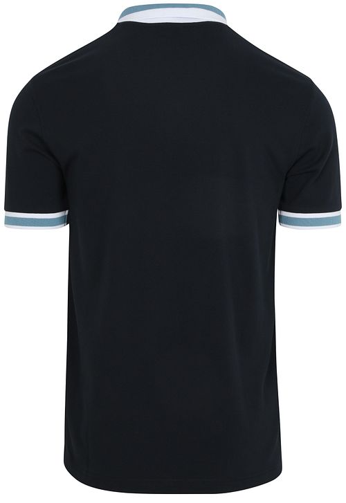 Sun68 Poloshirt Multistripes Collar Navy Product / Achterkant