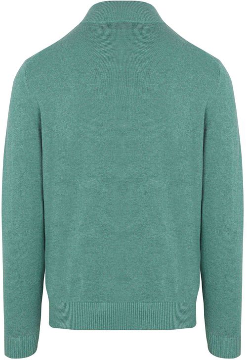 Sweter Steppin' Out Colin z zamkiem do połowy w kolorze zielonym Product / Achterkant