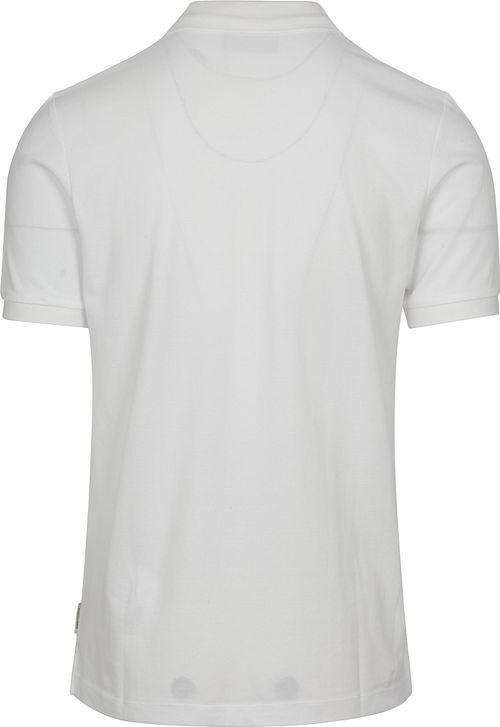Scotch And Soda Core Piqué Polo Shirt White Product / Achterkant