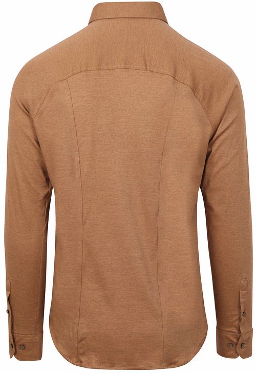 Camicia Desoto no stiro con colletto Kent marrone Product / Achterkant