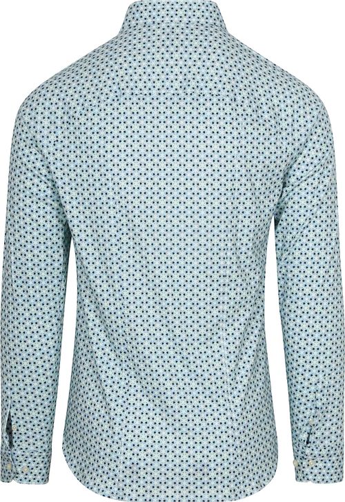 Desoto Camicia Stampa Turquoise Product / Achterkant