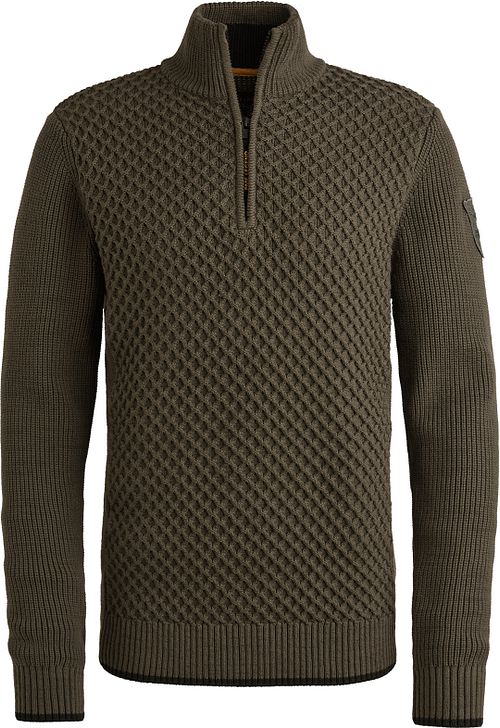 PME Legend Half Zip Structure Trui Beluga Groen Product