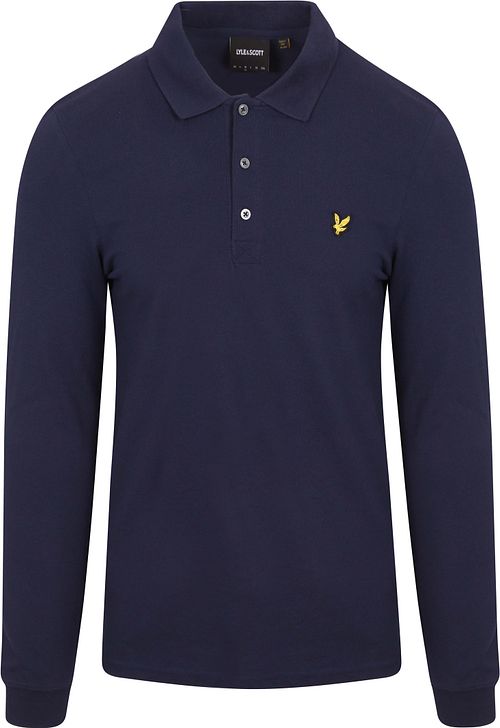 Polo z długim rękawem Lyle and Scott granatowe Product