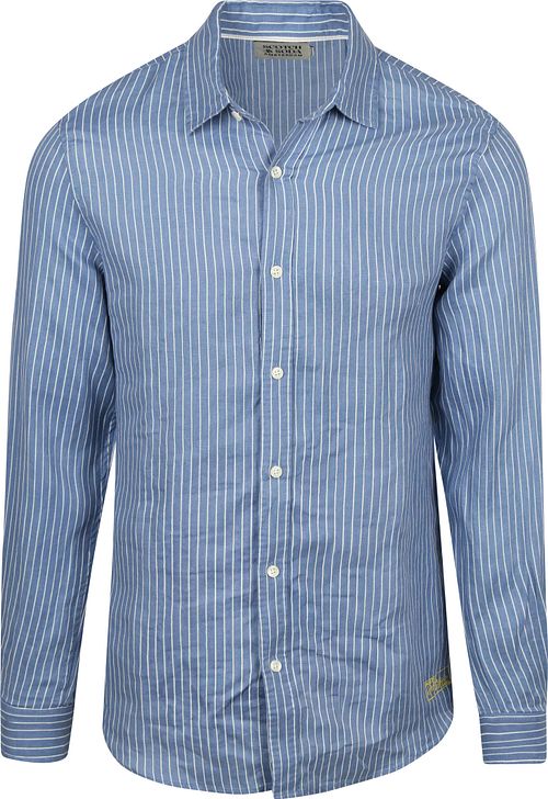 Scotch and Soda Camisa Lino Rayas Blue Product