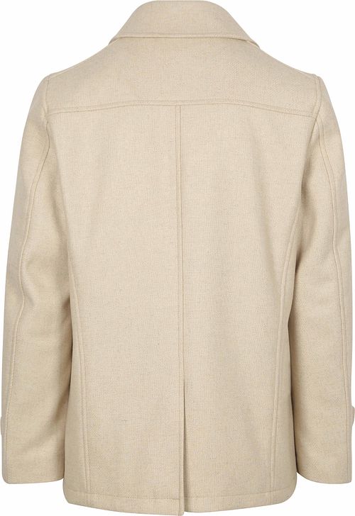Suitable Coat Caban Wol Blend Ecru Product / Achterkant