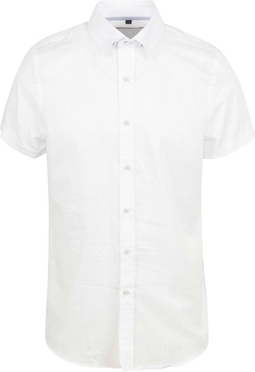 Suitable kortermet skjorte i hvitt lin Product