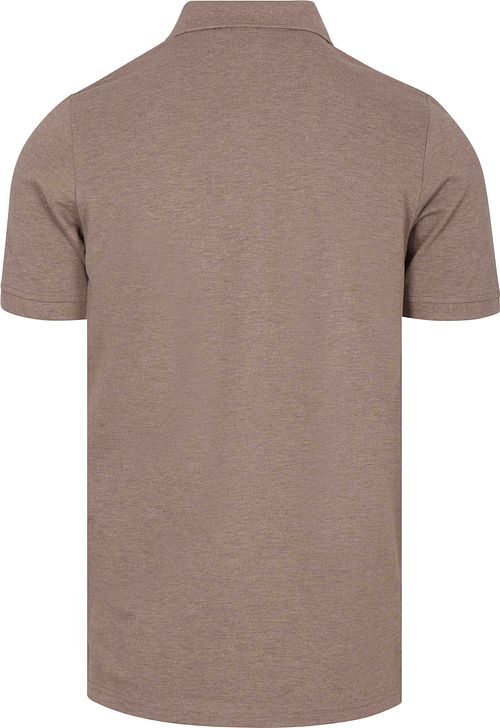 Suitable Polo Shirt MEL Pique Camel Product / Achterkant