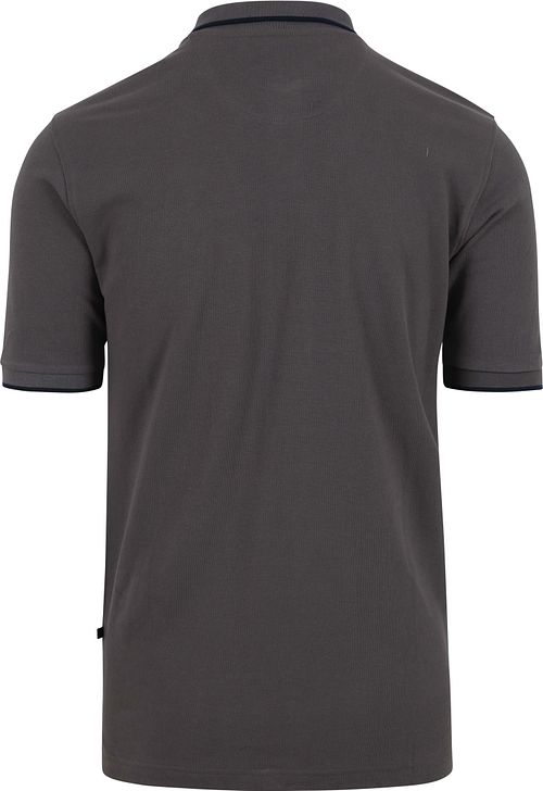 Suitable Respect Polo Tip Ferry Antraciet Product / Achterkant