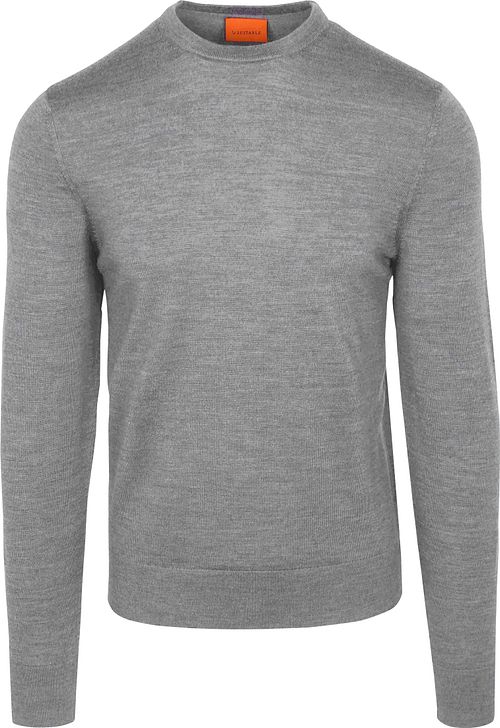 Suitable sweter z wełny merino w kolorze szarym Product