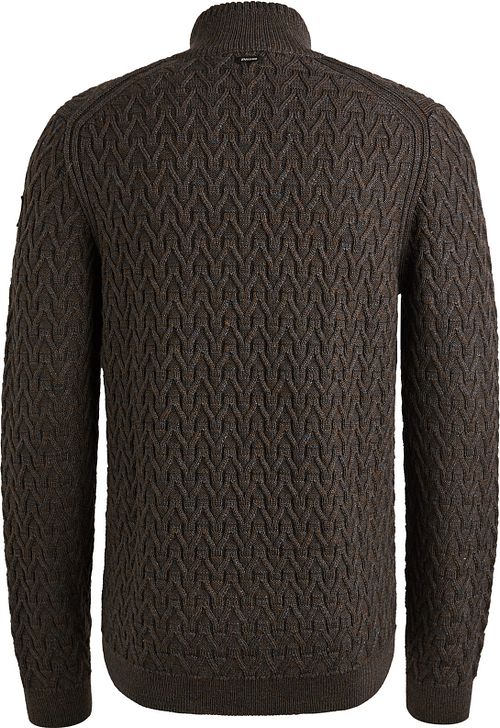 Vanguard Pullover Demi-Zip Laine Marron Product / Achterkant