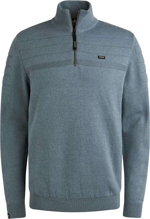 Vanguard Sweater Half Zip Textured Blue Product