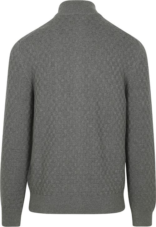 Gant Cardigan Texture Gris Product / Achterkant