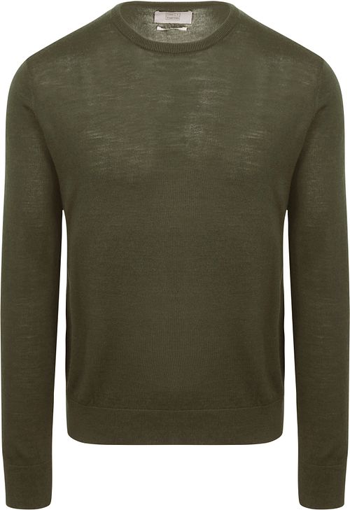 King Essentials The John Pullover Merino Army Groen Product