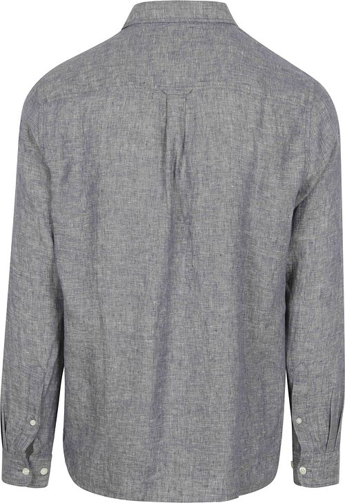 KnowledgeCotton Apparel Skjorte i Vintage Indigo i Linned Product / Achterkant