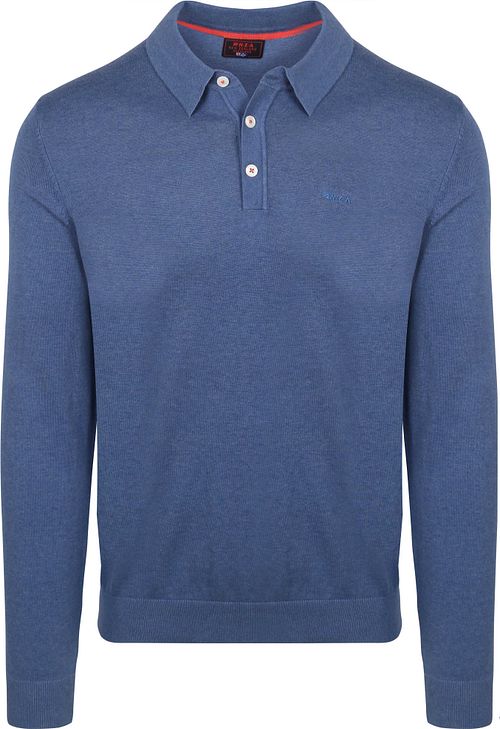 NZA Langærmet Strikket Polo Blå Product