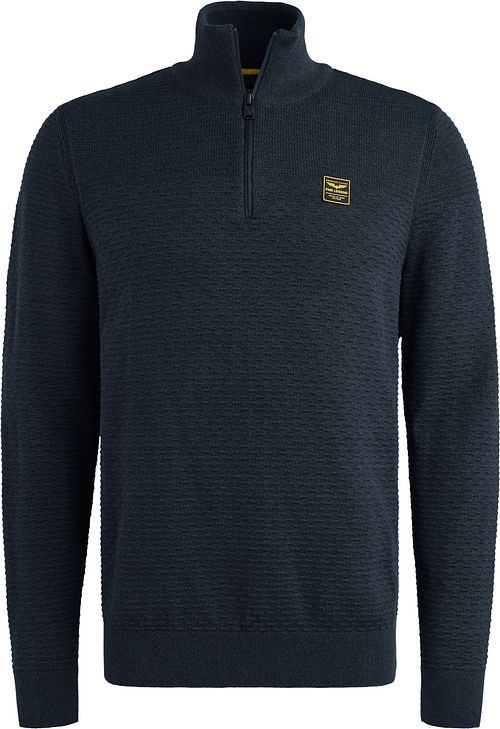 PME Legend Half Zip Structure Mouliné Tröja Marinblå Product