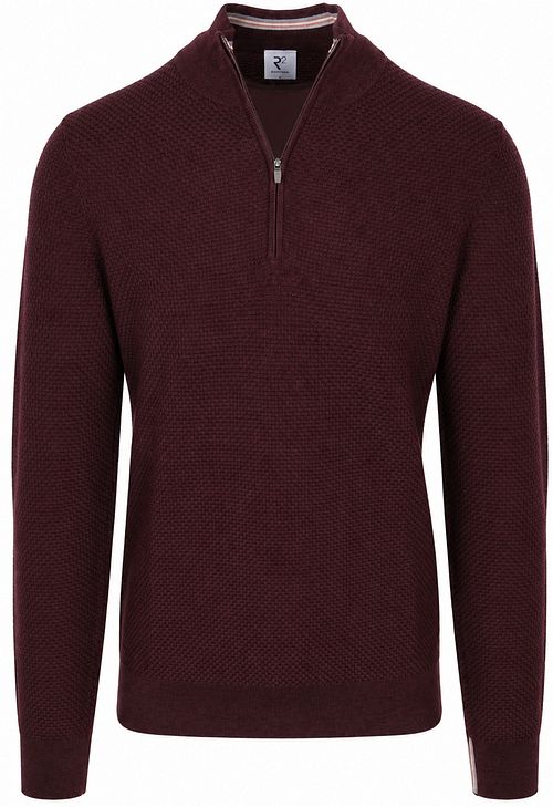R2 Pullover Halfzip Structured Bordeaux Product