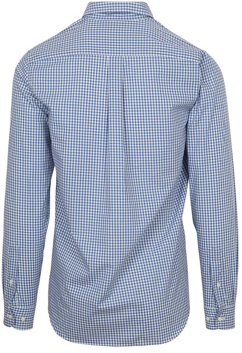 Steppin' Out Poplin Overhemd Ruit Lichtblauw Product / Achterkant