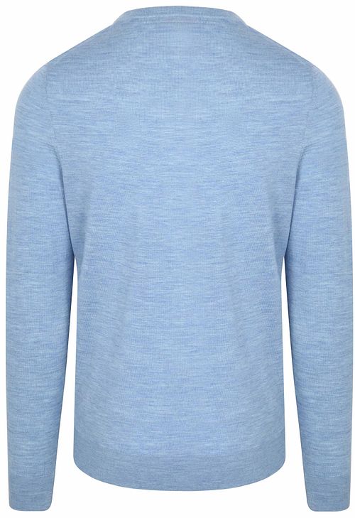 Suitable Crew Zip Merino Hellblau Product / Achterkant