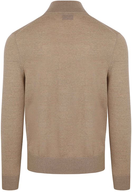 Suitable Merino Half Zip Sweater Beige Product / Achterkant