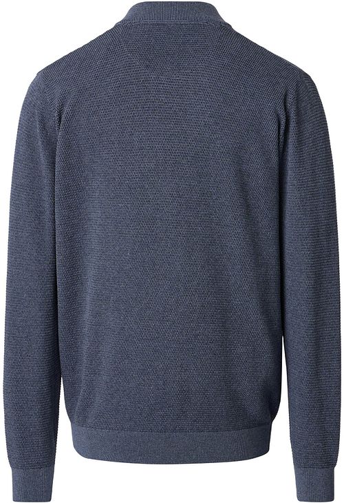 Casa Moda Strickjacke Zip Structure Dunkelblau