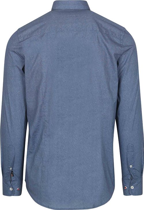 NZA Shirt James Oban Poplin Bleu Product / Achterkant