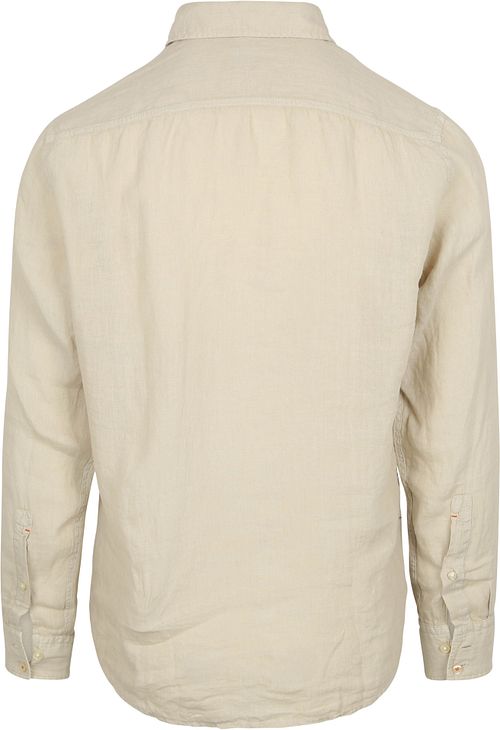 BOSS Chemise Relegant De Lin Ecru Product / Achterkant