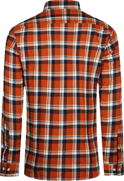 Camisa a cuadros naranja McGregor Product / Achterkant