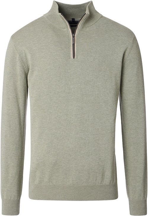 Casa Moda Halvzip Tröja Enfärgad Ljusgrön Product