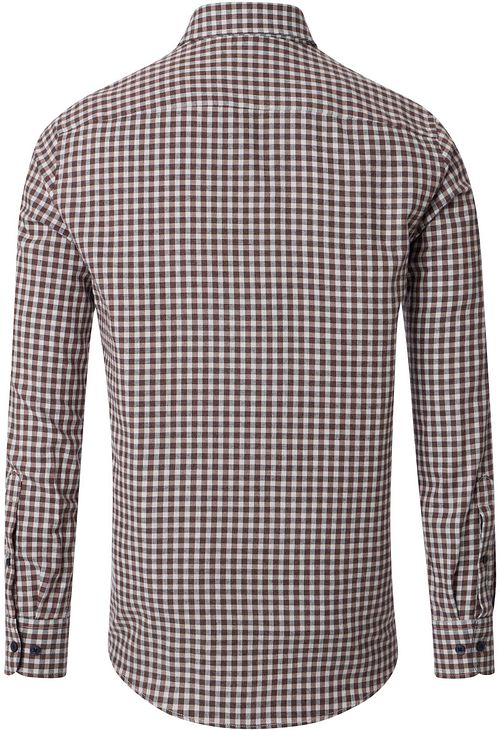 CASAMODA Chemise Marron A Carreaux Product / Achterkant