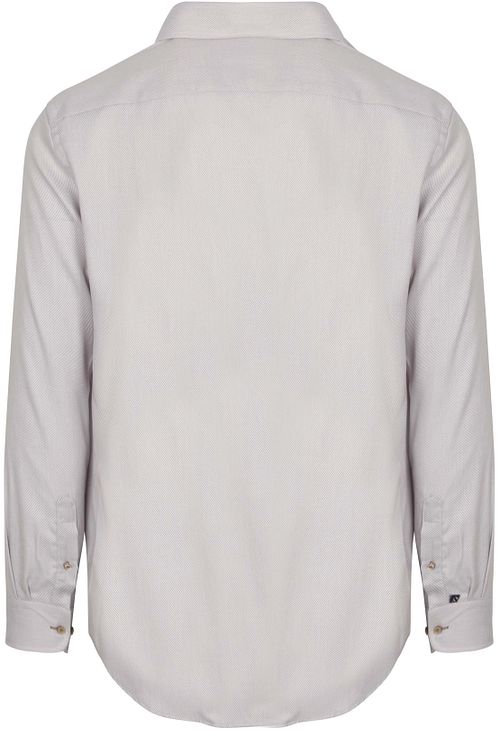Koszula Suitable Jacquard Luxe slim fit w kolorze beż Product / Achterkant